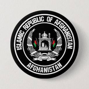 Afghanistan Round Emblem 7.5 Cm Round Badge