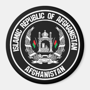 Afghanistan Round Emblem Magnet