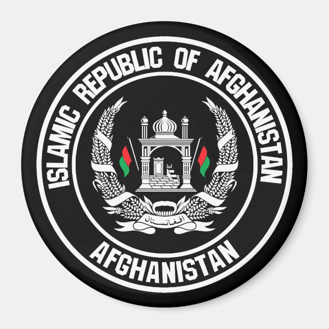 Afghanistan Round Emblem Magnet (Front)