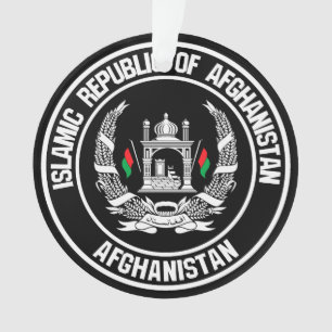 Afghanistan Round Emblem Ornament