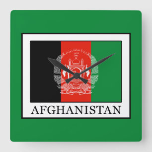 Afghanistan Square Wall Clock