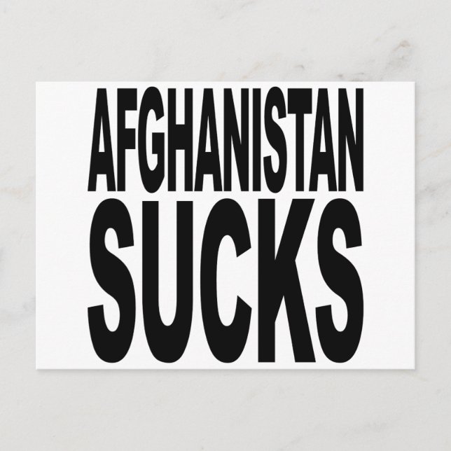 Afghanistan Sucks Postcard (Front)
