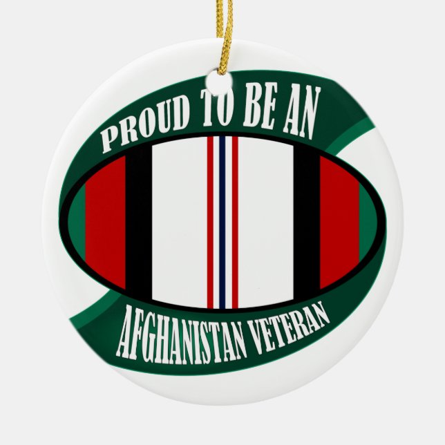 Afghanistan Vet Ceramic Tree Decoration (Front)