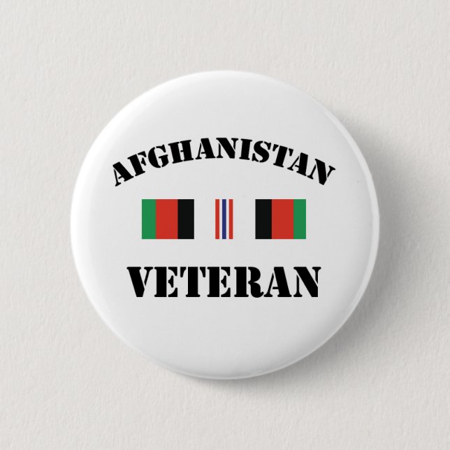 Afghanistan Veteran 6 Cm Round Badge (Front)