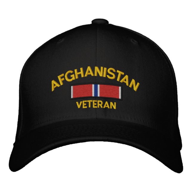 Afghanistan Veteran Bronze Star Embroidered Hat (Front)