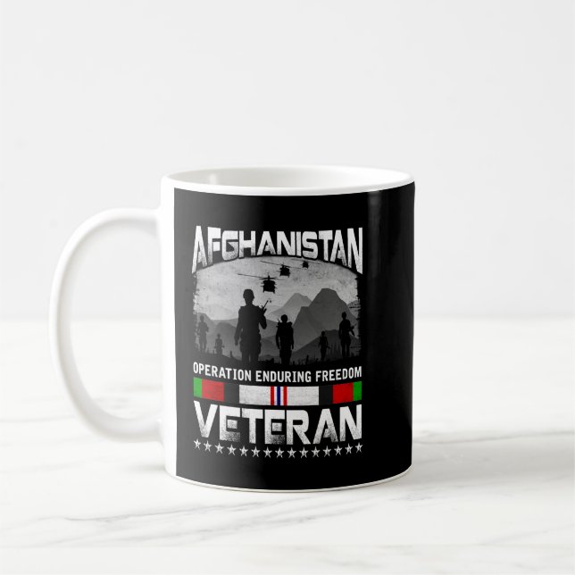 Afghanistan Veteran Proud Army US Military Coffee Mug (Left)
