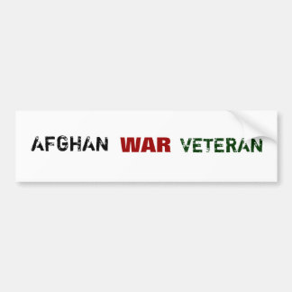 AFGHANISTAN WAR VETERANS BUMPER STICKER