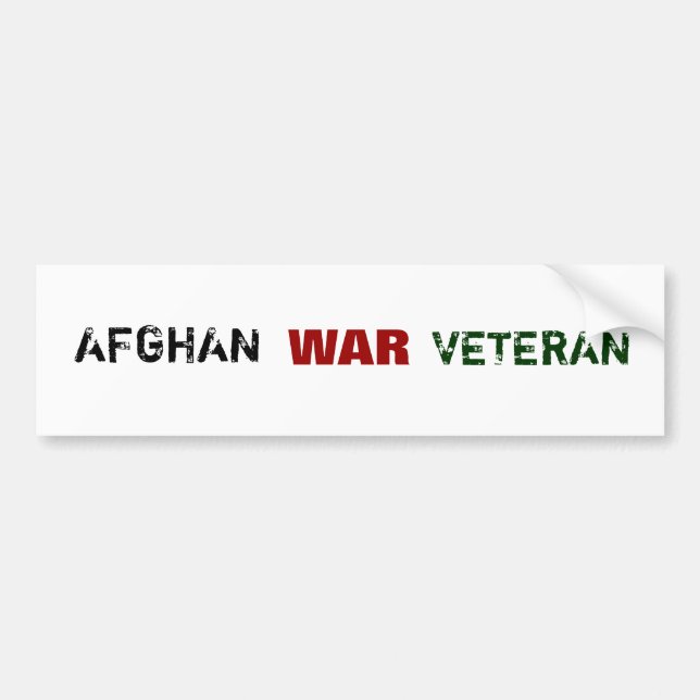 AFGHANISTAN WAR VETERANS BUMPER STICKER (Front)