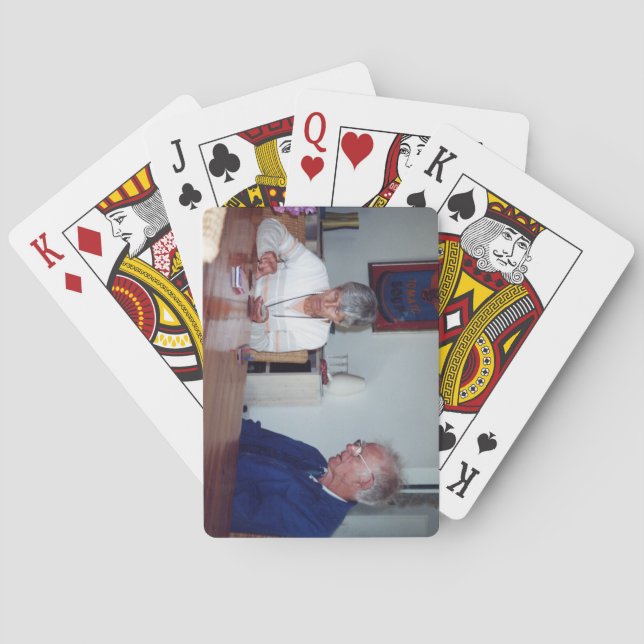 AFH and RWH playing Cribbage Cards (Back)