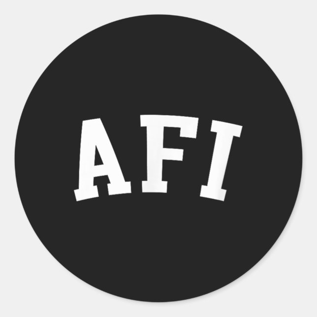 Afi _3  classic round sticker (Front)