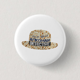 Afikoman Afikomen Detective. Matzah Passover Gift 3 Cm Round Badge