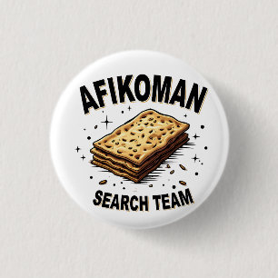 Afikoman search team Hanukkah Jewish Food Lovers 3 Cm Round Badge