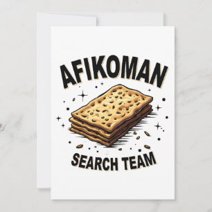 Afikoman search team Hanukkah Jewish Food Lovers Invitation