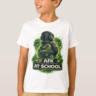 AFK At School Gaming Design T-Shirt