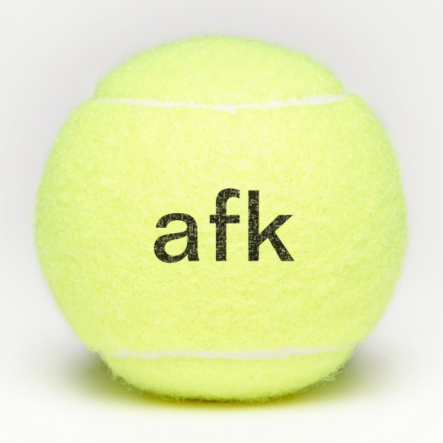 afk - away from keyboard in black typography text  tennis balls (Front)