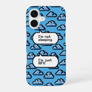 AFK Clouds – Retro Pixel Phone iPhone 16 Case