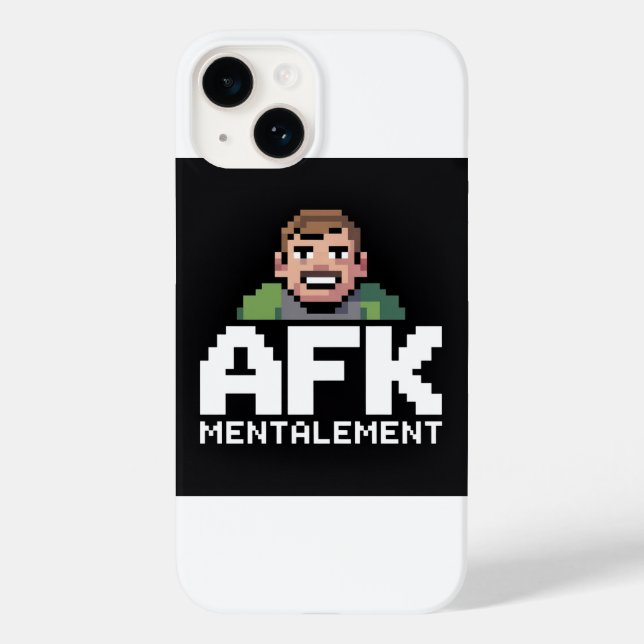 AFK Mentally Chibi Gamer Pixel Art Case-Mate iPhone Case (Back)