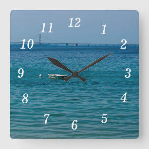 Afloat At Mackinac Wall Clock