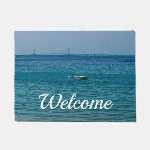 Afloat At Mackinac Welcome Doormat