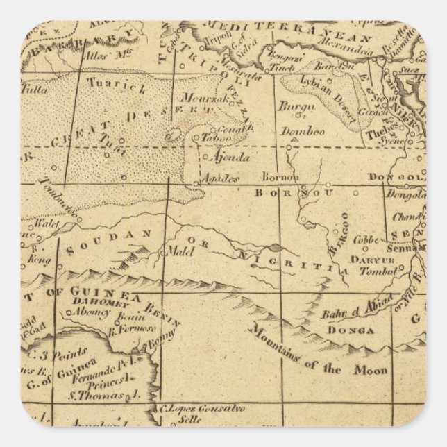 Africa 11 square sticker (Front)