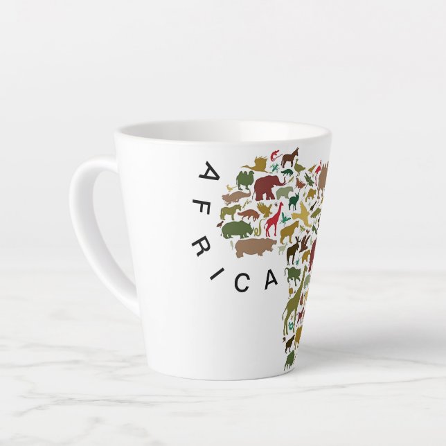 Africa 12OZ  Latte Mug (Left Angle)