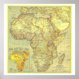 " Africa: 1935 Detailed MAP ... Poster