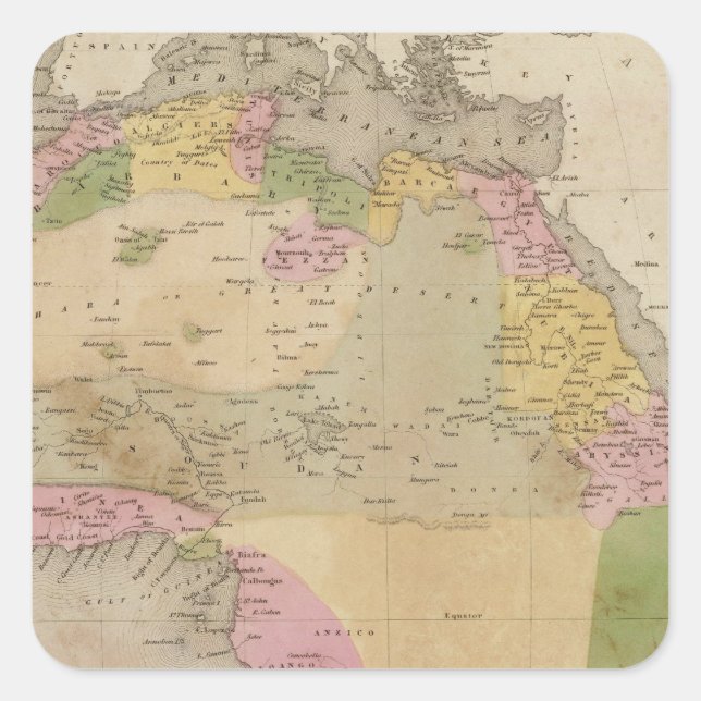 Africa 21 square sticker (Front)