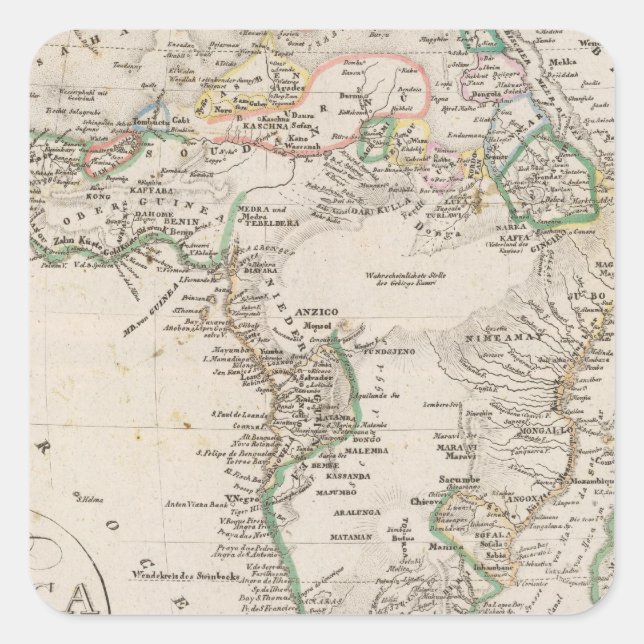 Africa 21 square sticker (Front)