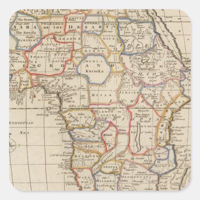 Africa 22 square sticker (Front)