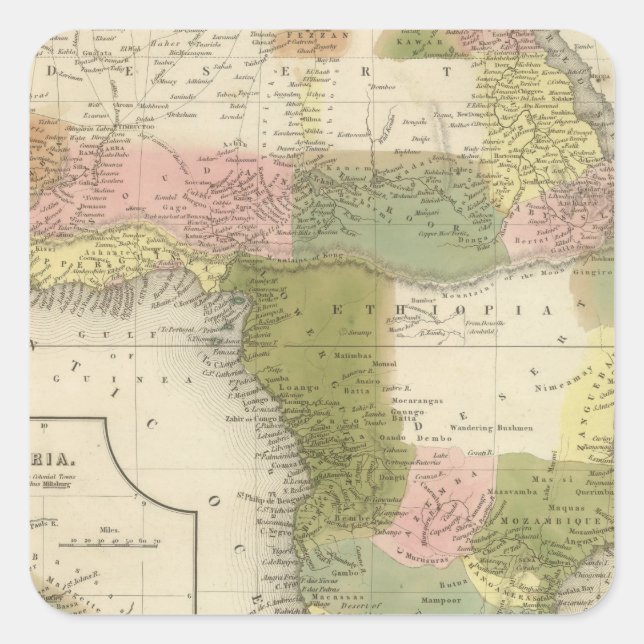 Africa 25 square sticker (Front)