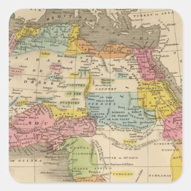 Africa 27 square sticker (Front)