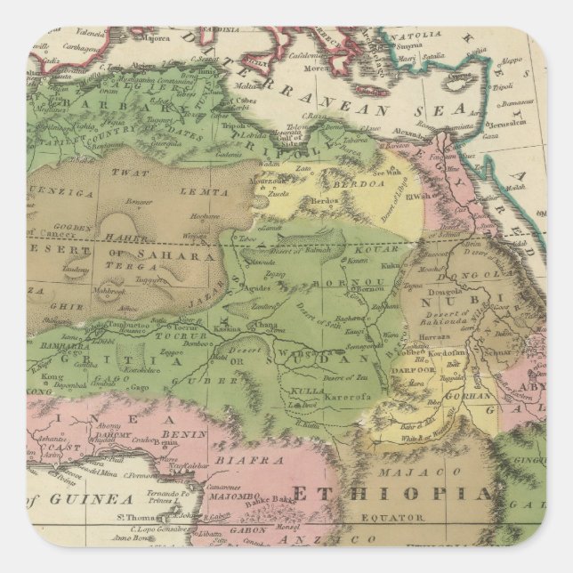 Africa 2 square sticker (Front)