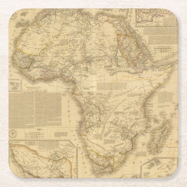 Africa 5 square paper coaster (Front)
