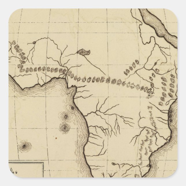 Africa 5 square sticker (Front)