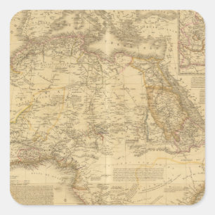 Africa 5 square sticker