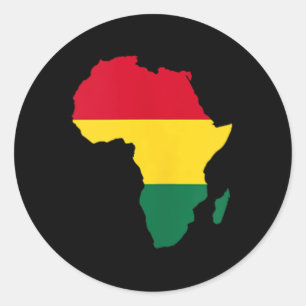 Africa African American Black History Month Junete Classic Round Sticker