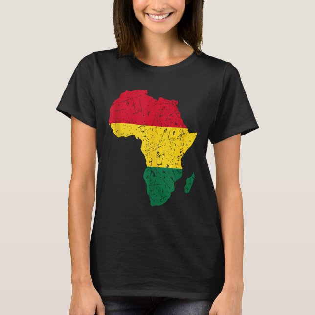 Africa African American Black History Month Junete T-Shirt (Front)