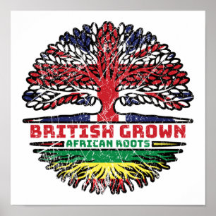 Africa African Uk United Kingdom British Tree Poster