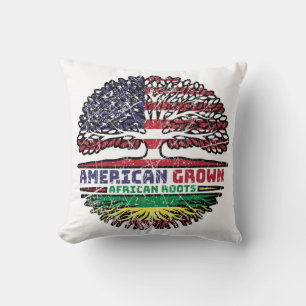 Africa African US American USA United States Tree Cushion