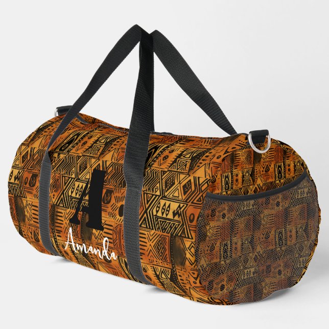Africa Amhara Ethiopia Geometric Ethnic Pattern 13 Duffle Bag (Right Corner)