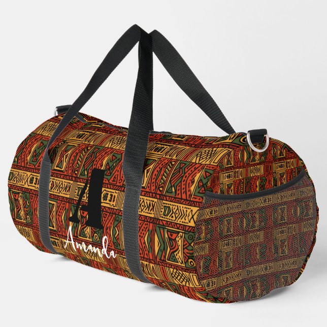 Africa Amhara Ethiopia Geometric Ethnic Pattern 15 Duffle Bag (Right Corner)