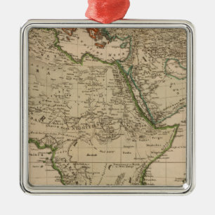 Africa and Asia Metal Tree Decoration