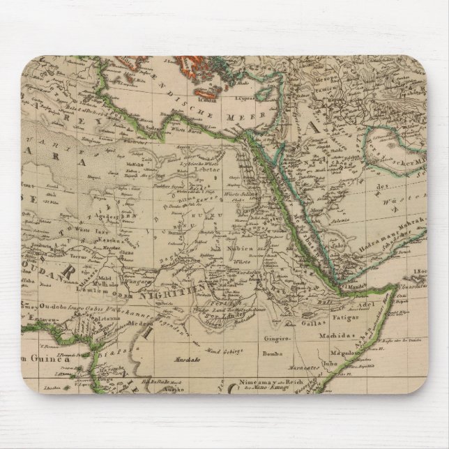 Africa and Asia Mouse Mat (Front)