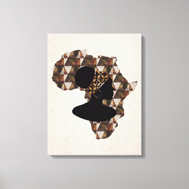 Africa and Woman With Head Wrap | Home Wall Decor (Front)