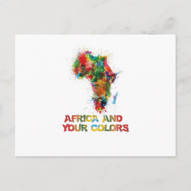 Africa and your Colours Postcard (Front)