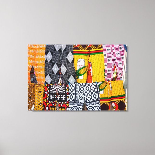 Africa, Angola, Benguela. Brightly Coloured Pants Canvas Print (Front)
