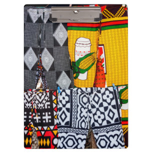 Africa, Angola, Benguela. Brightly Coloured Pants Clipboard