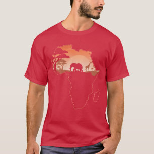 Africa Animal Map Safari African Animals gift T-Shirt