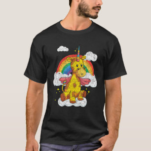 Africa Animal Rainbow Girafficorn Fantasy Giraffe  T-Shirt