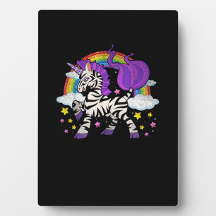 Africa Animal Rainbow Zebracorn Cute Zebra Fantasy Plaque